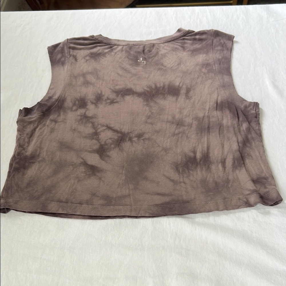 JoyLab Brown/Plum Relaxed Crop Muscle Tee - Picture 4 of 4